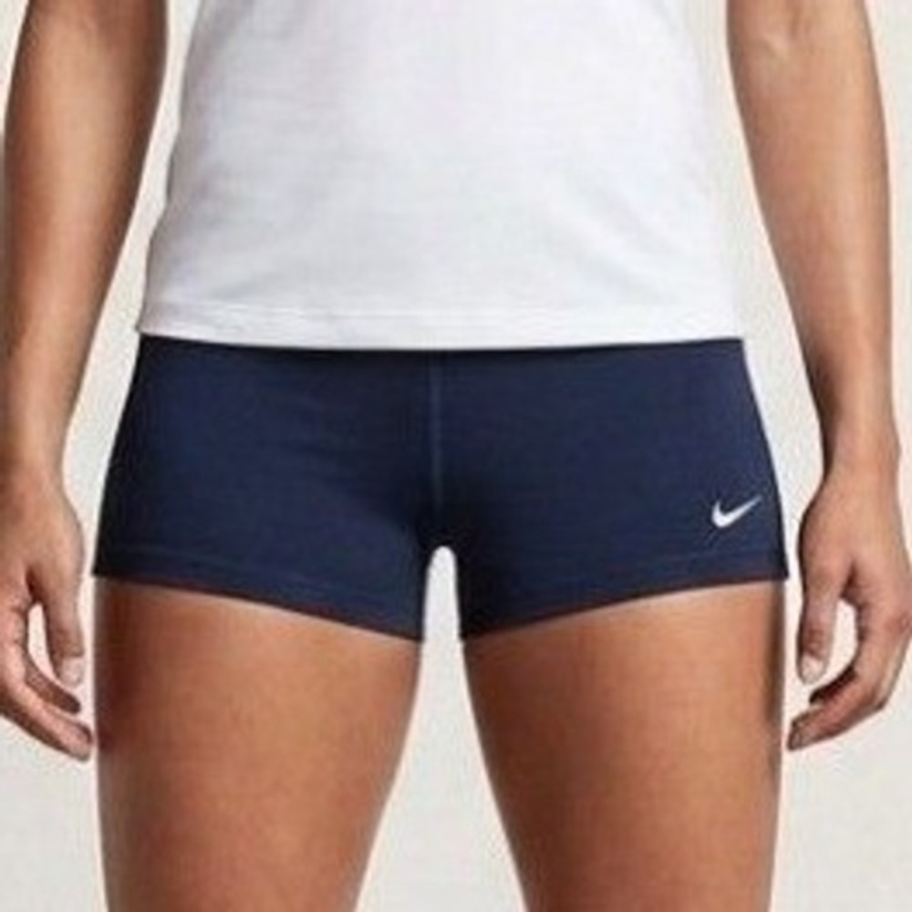 Nike Volleyball Shorts Women XL Navy Blue Dri-FIT Performance Gymwear Athleisure